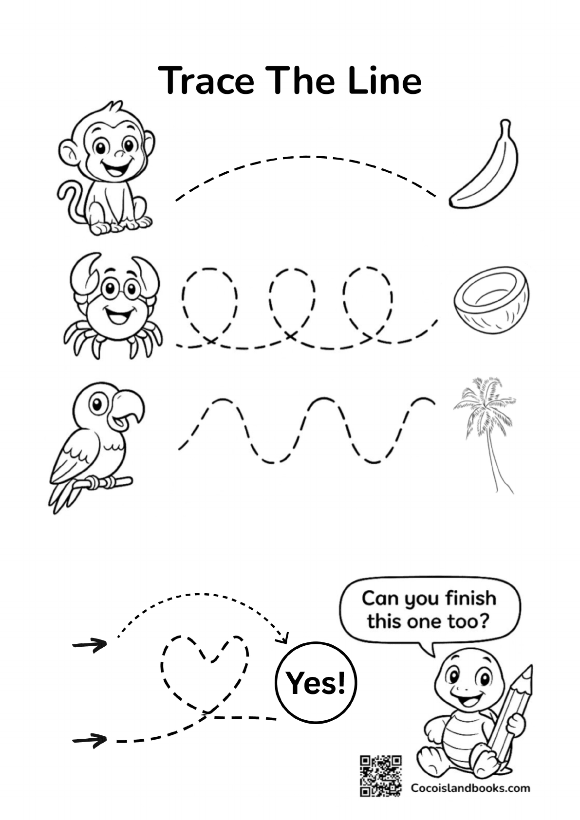 Curved Line Tracing Worksheet – Pre-Writing Practice for Preschoolers Curved line tracing worksheet for kids – fun printable to build pre-writing and pencil control skills